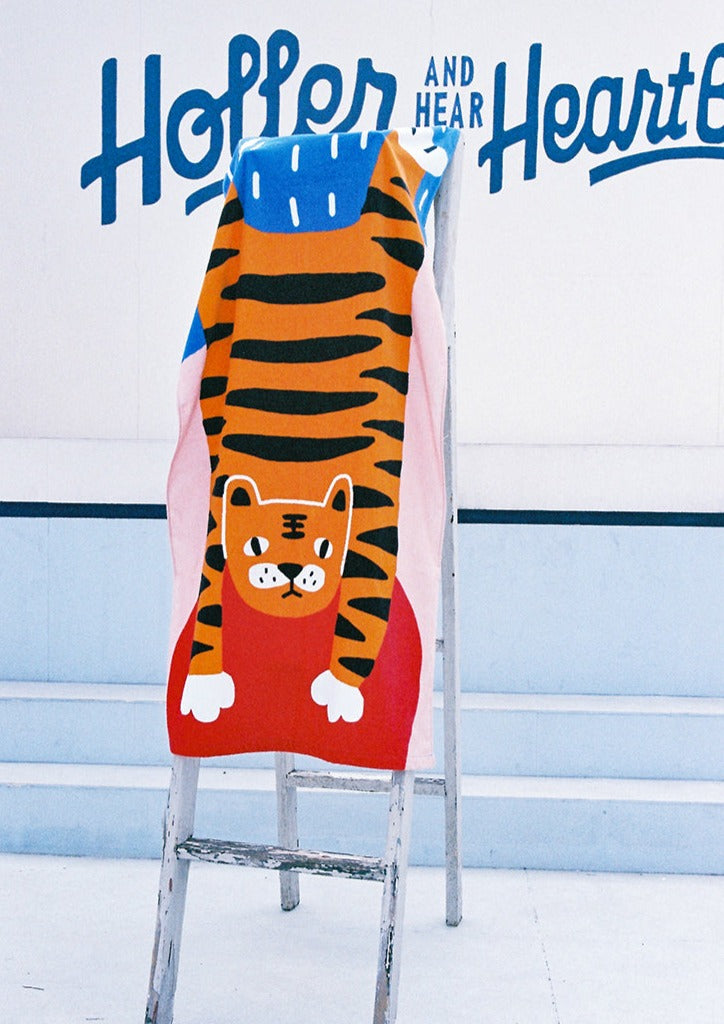 Serviette de plage Papa Tigre