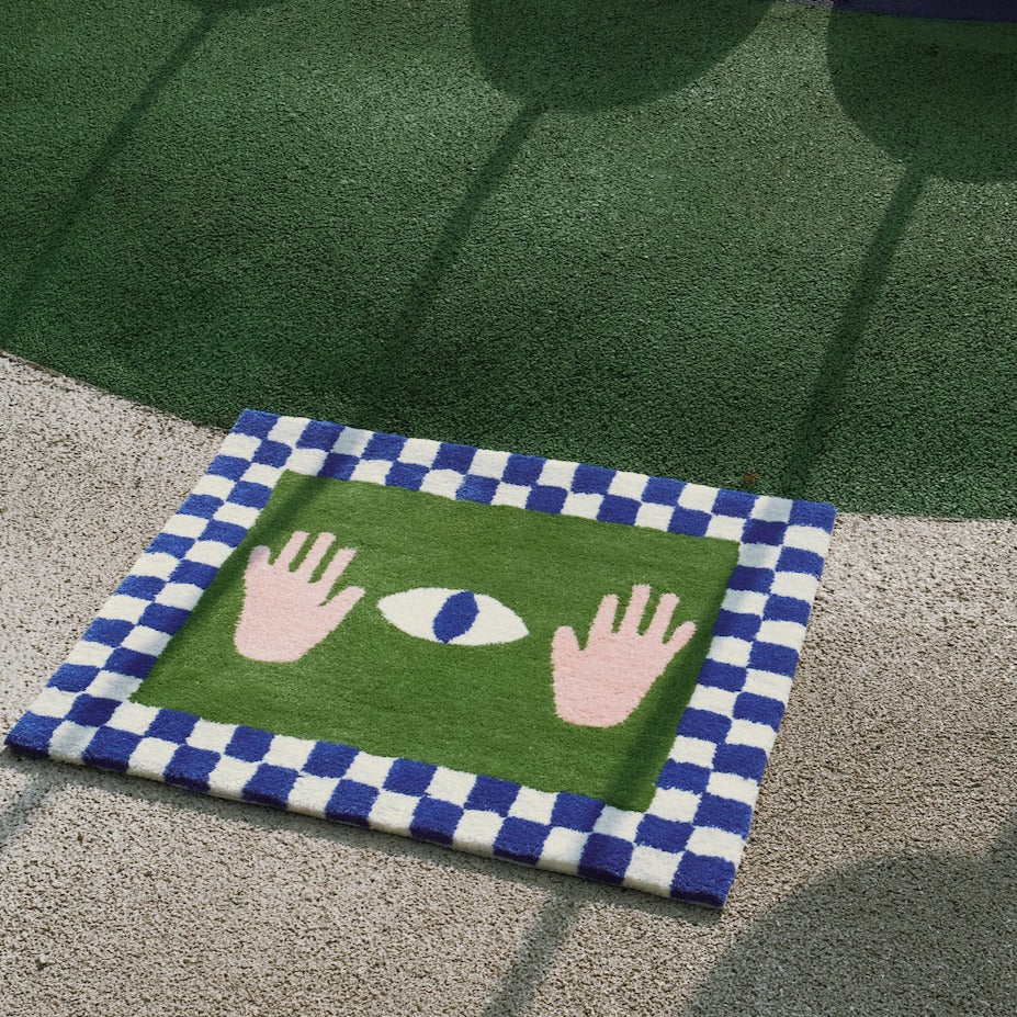 Tapis décoratif en laine mélangée Chuck Family Spirit