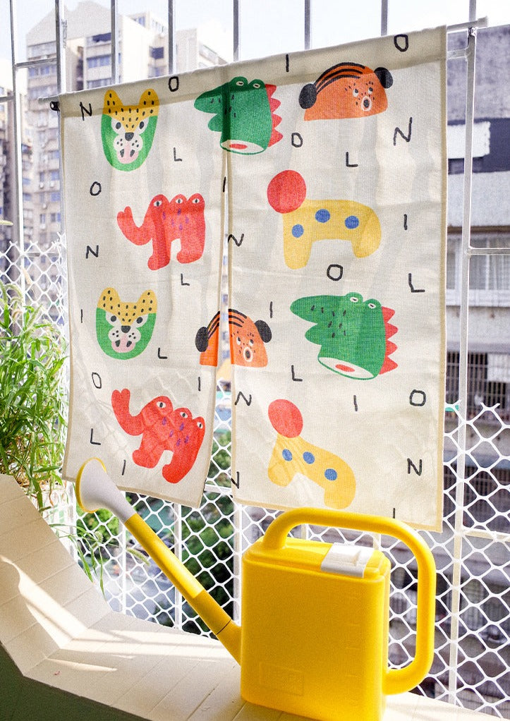 Happy Zoo Noren Curtain