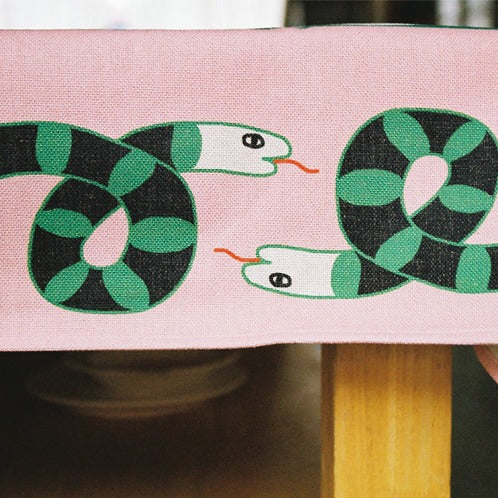 Pink Snake Noren Curtain