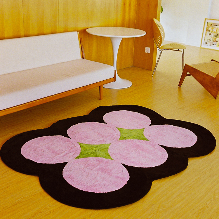 Bobo Accent Rug, Pink and Green