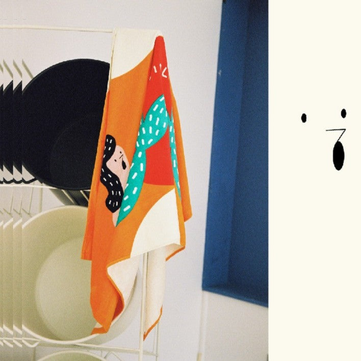 Mermaid Girl Beach Towel