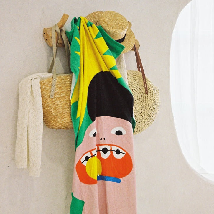 Braces Girl Beach Towel
