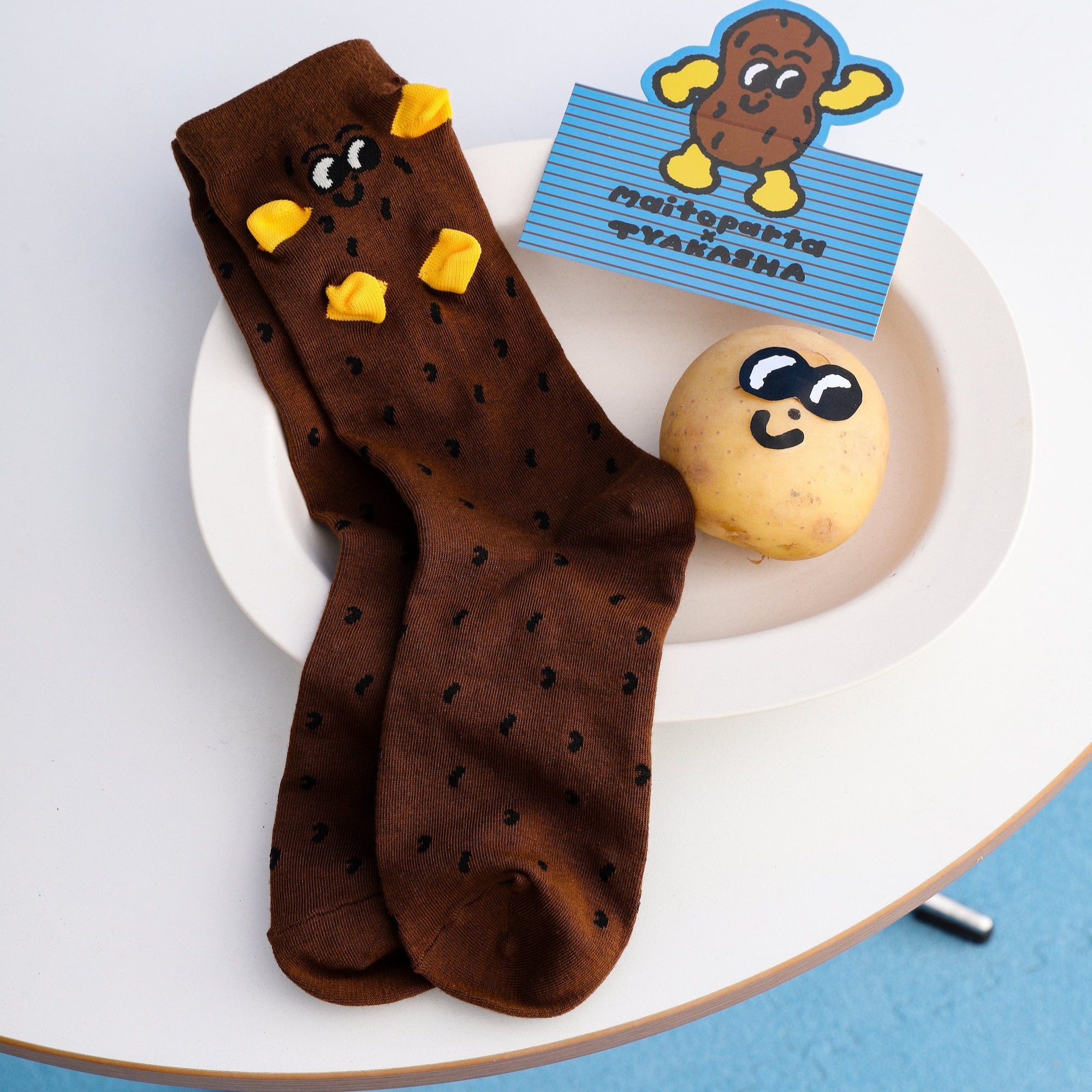 Tyakasha X Maitoparta Socks, Brown