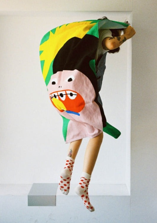 Braces Girl Beach Towel