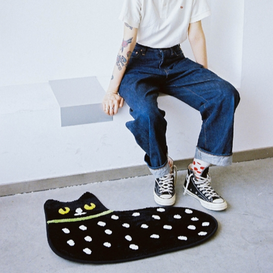 Little Black Accent Rug