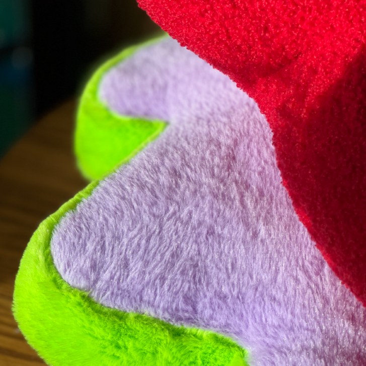 Coussin Bokchoy & Hotteok, rouge