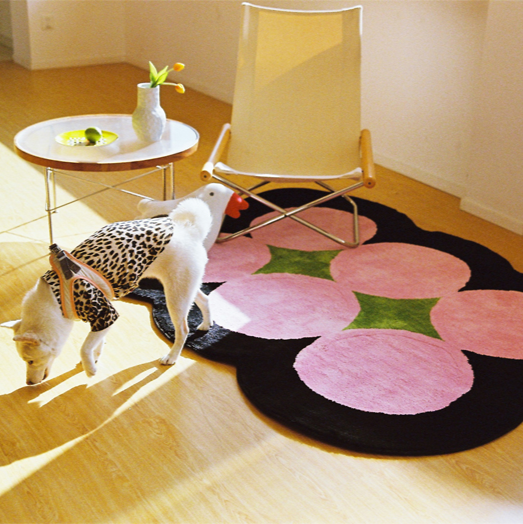 Bobo Accent Rug, Pink and Green