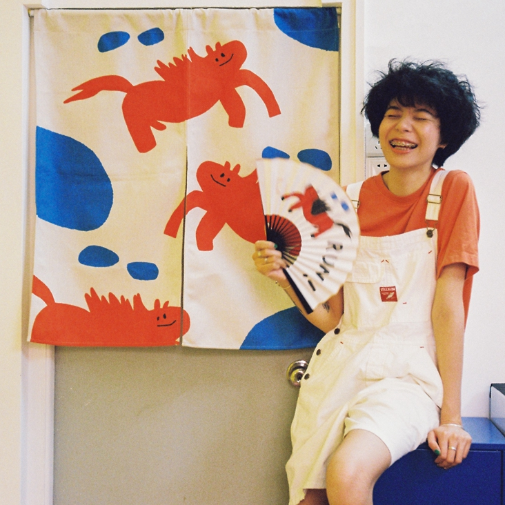 Little Red Horse Noren Curtain