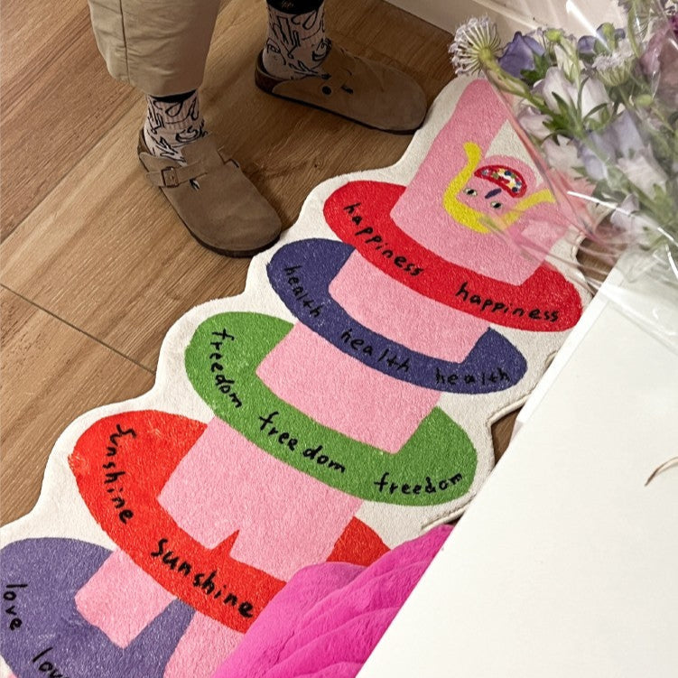 Humans With Emotions Accent Rug, Stack of Joy