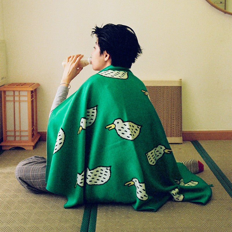 Naughty Duck Cotton Throw