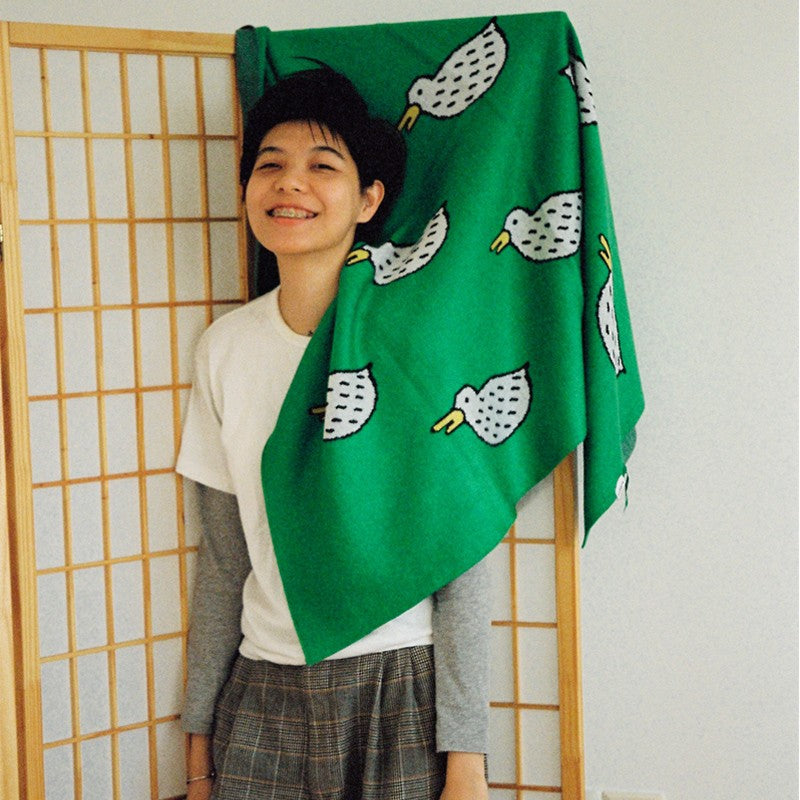 Naughty Duck Cotton Throw