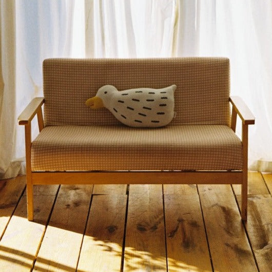 Hand-Knitted Naughty Duck Cushion