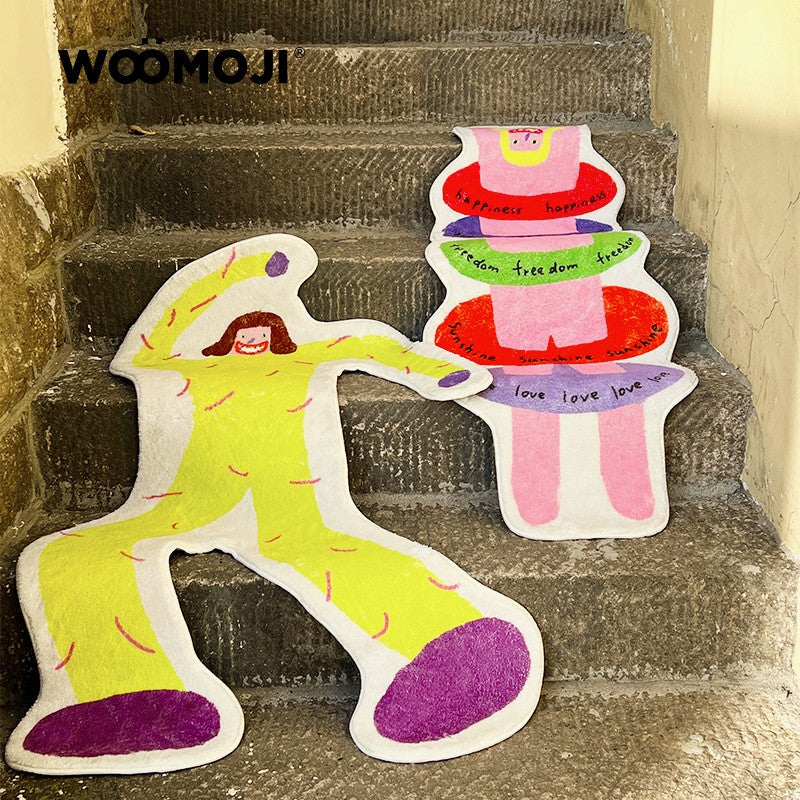 Humans With Emotions Accent Rug, Stack of Joy