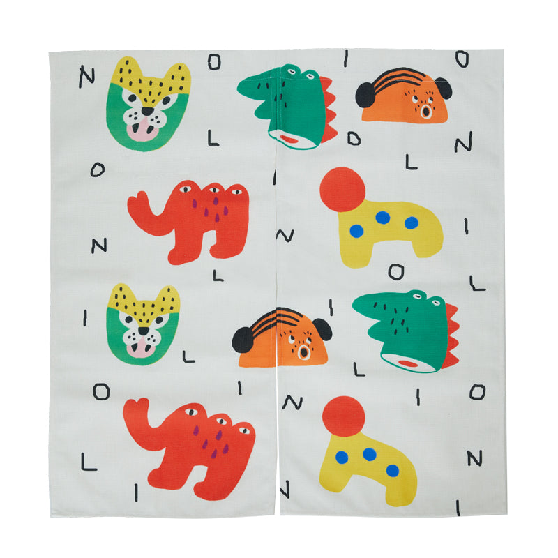 Happy Zoo Noren Curtain