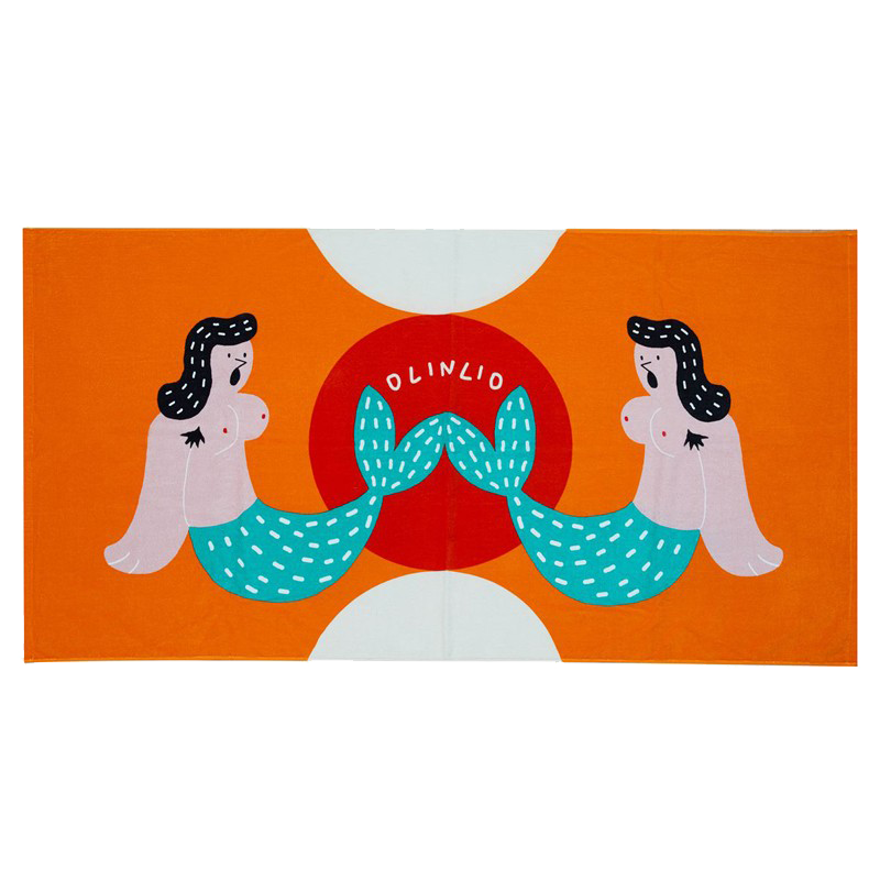 Mermaid Girl Beach Towel