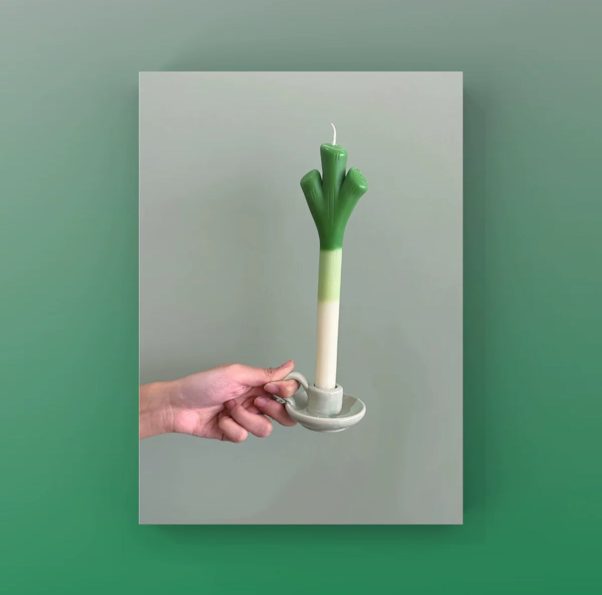 Green Onion Handmade Candle | Cream