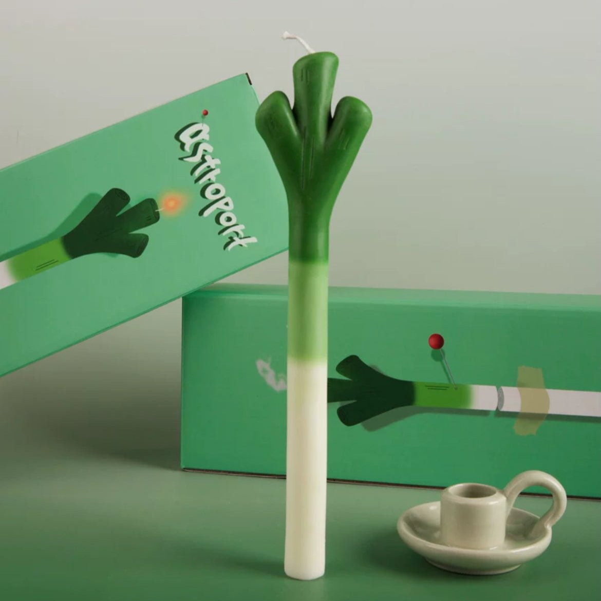 Green Onion Handmade Candle | Cream