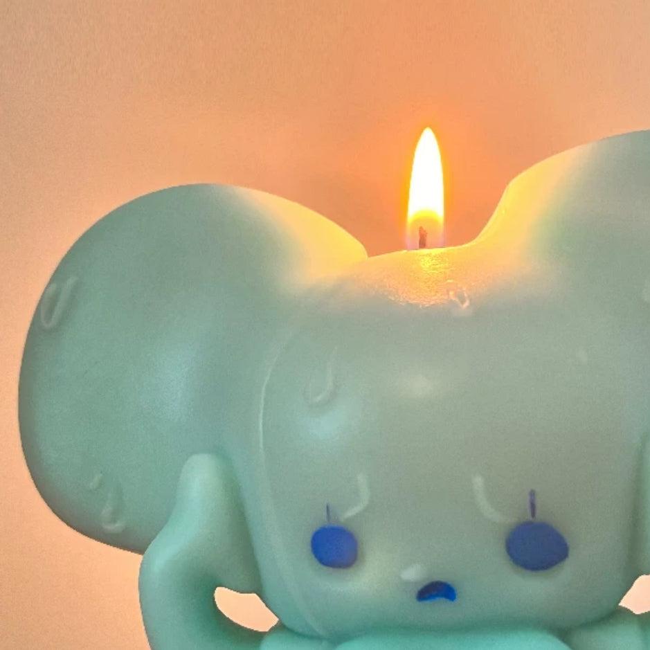 I Dont Wanna Listen Handmade Candle | Blue | White Rose
