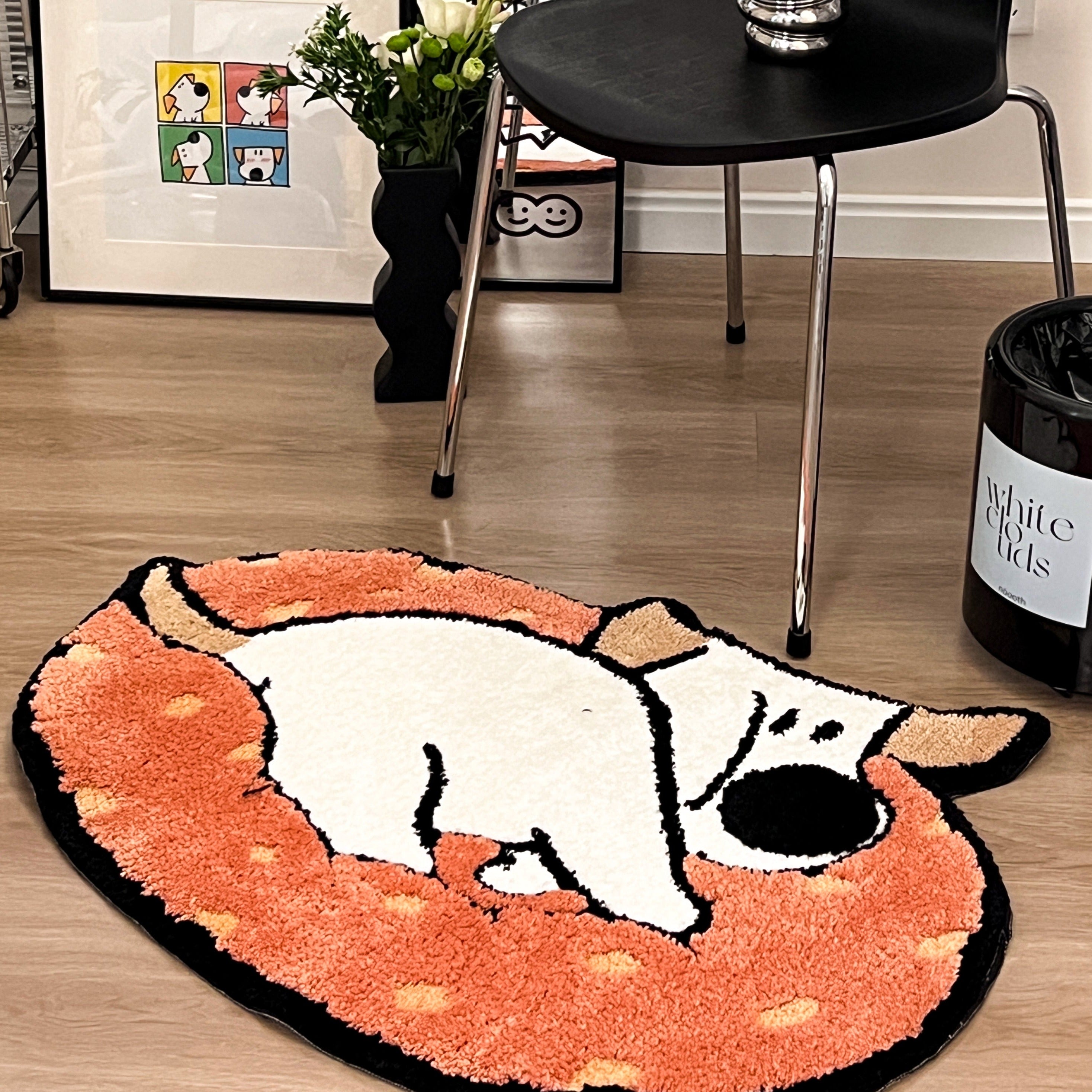 Tapis décoratif I Am Your Doggy, rouge brique
