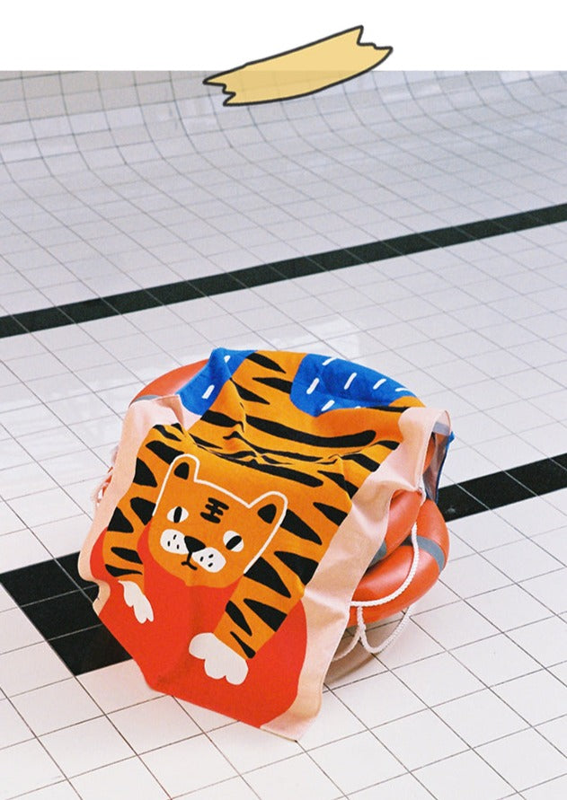 Serviette de plage Papa Tigre