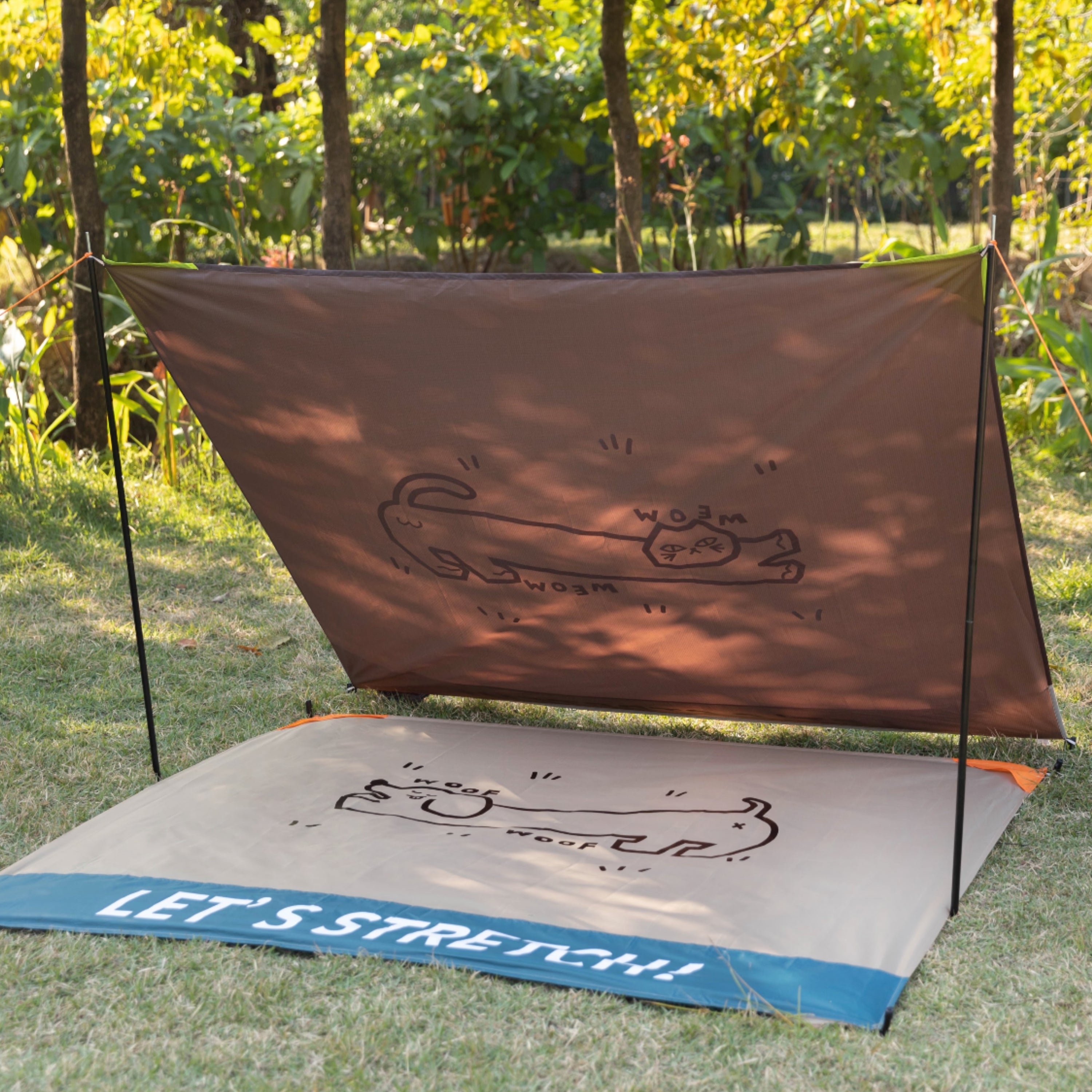 Let's Stretch Waterproof Picnic Mat, Brown