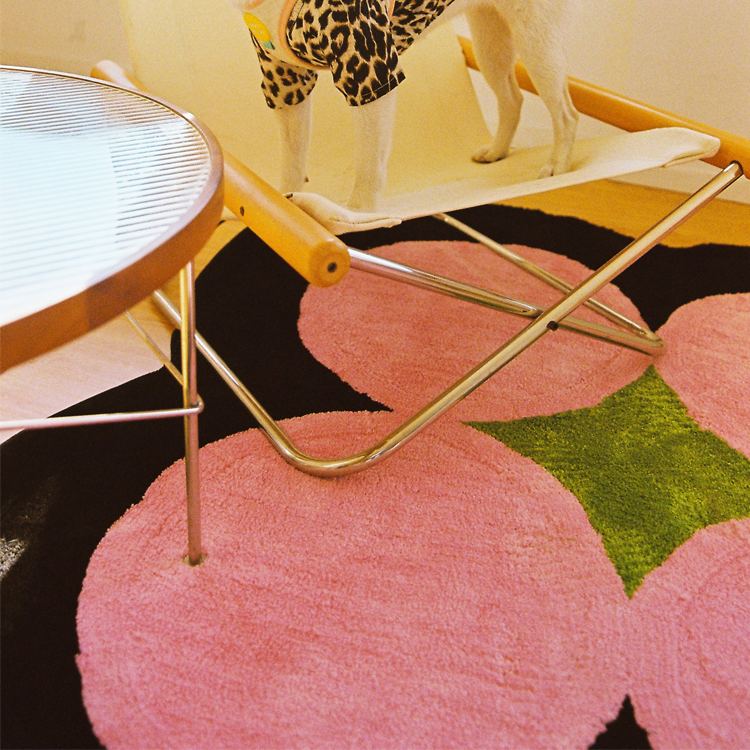Bobo Accent Rug, Pink and Green