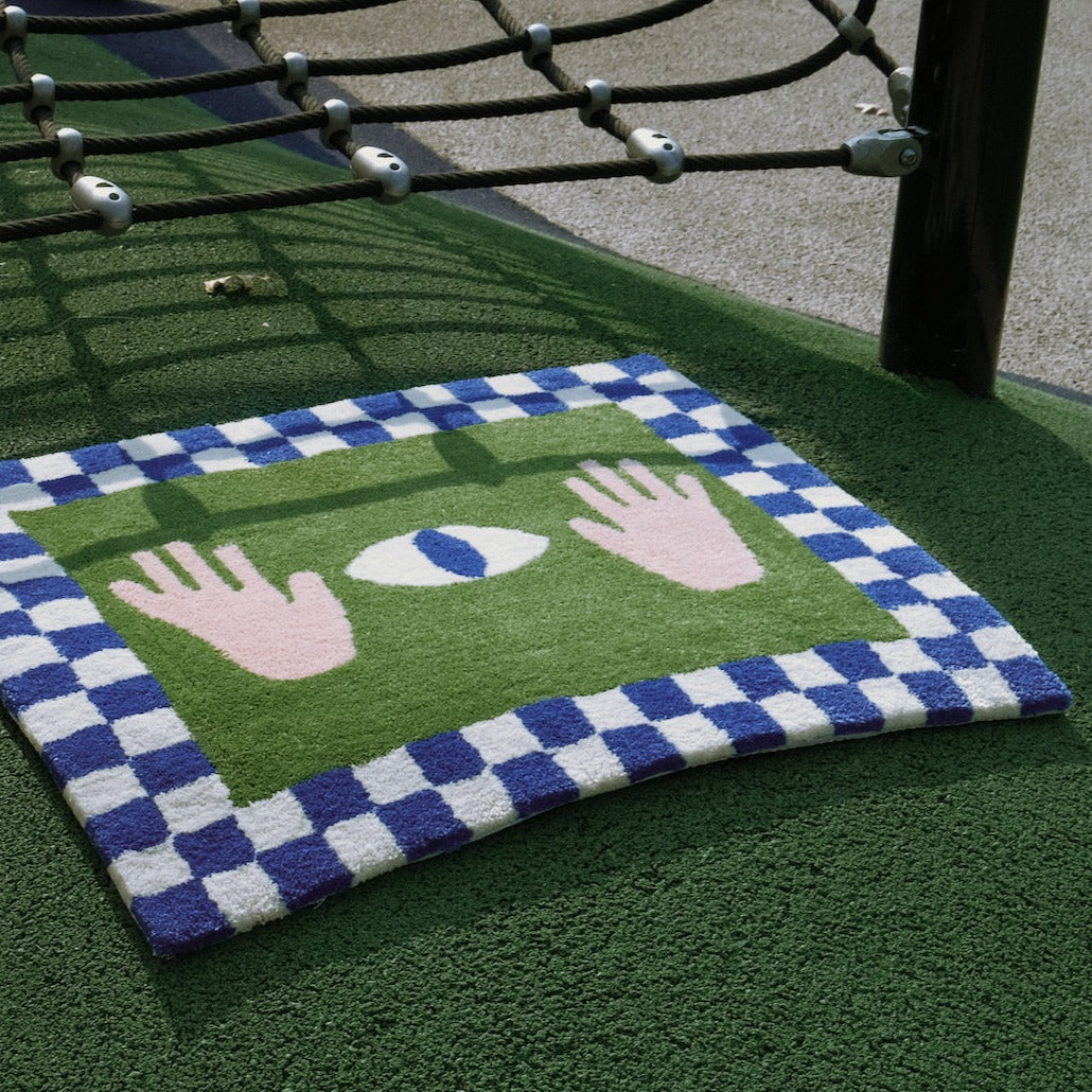 Tapis décoratif en laine mélangée Chuck Family Spirit