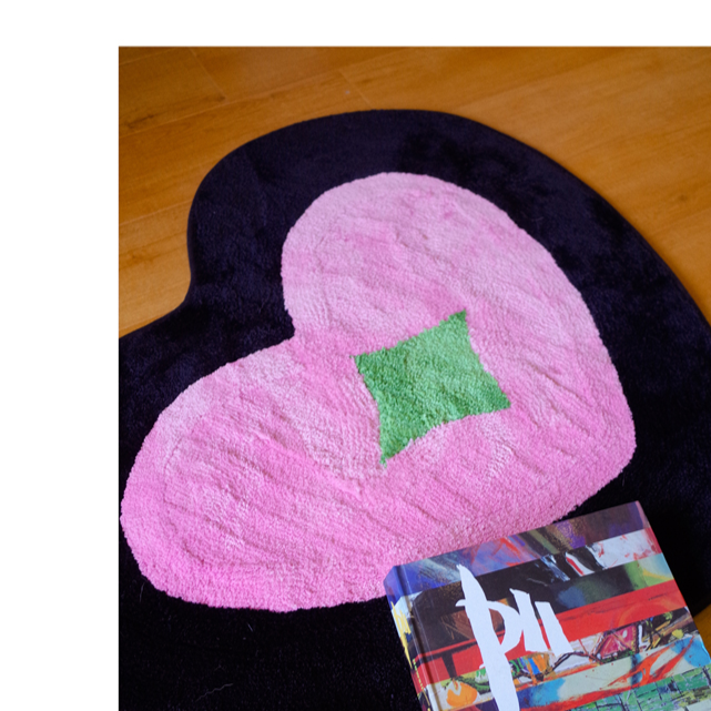 Pinky Heart Accent Rug