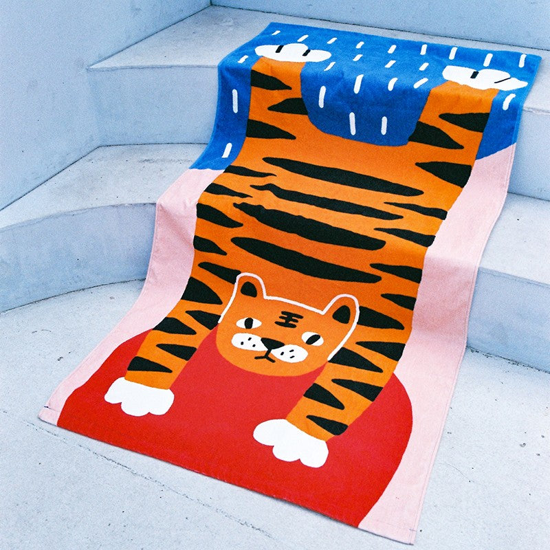 Serviette de plage Papa Tigre