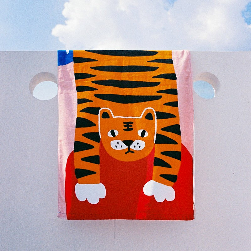 Serviette de plage Papa Tigre
