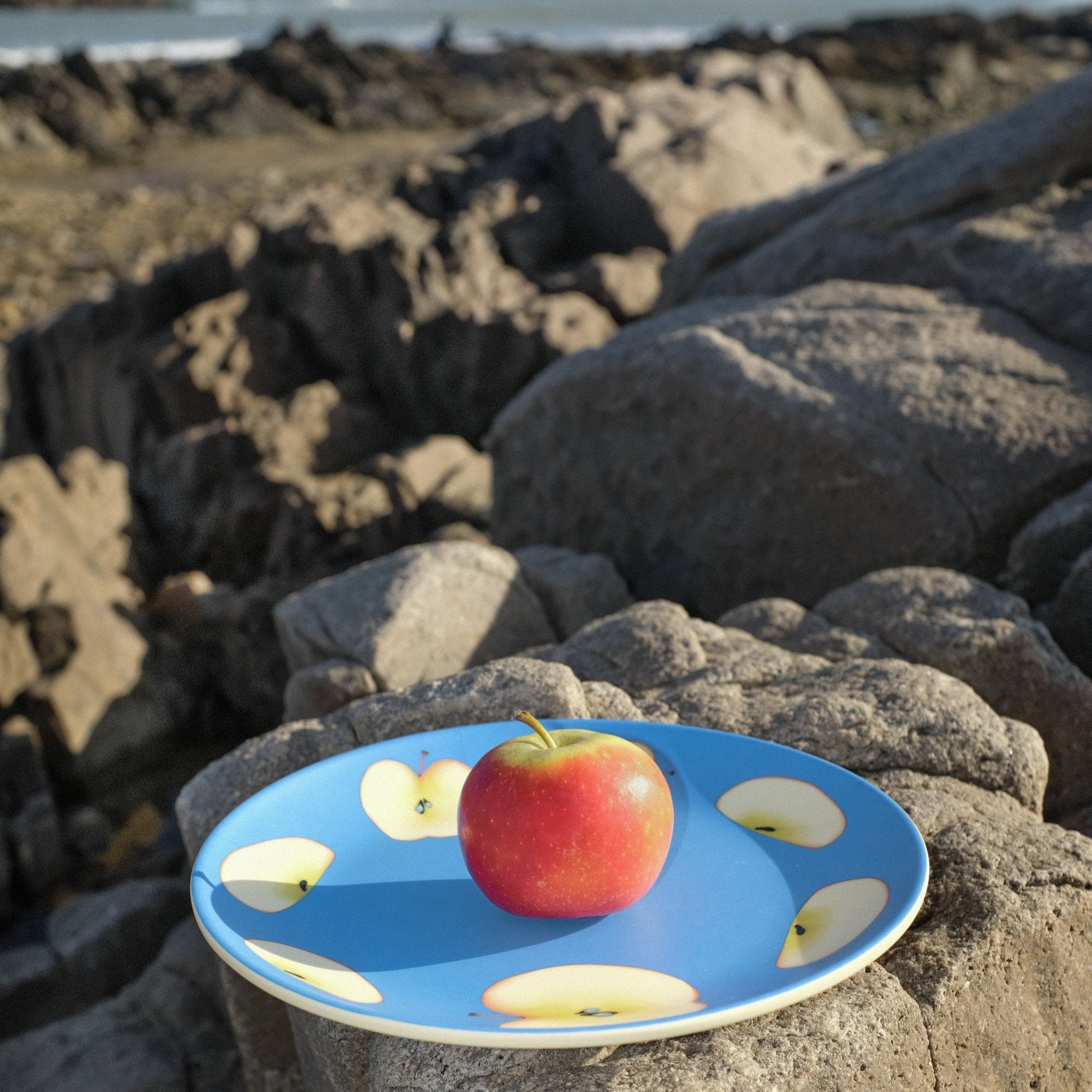 Teary Apple Bamboo Plate