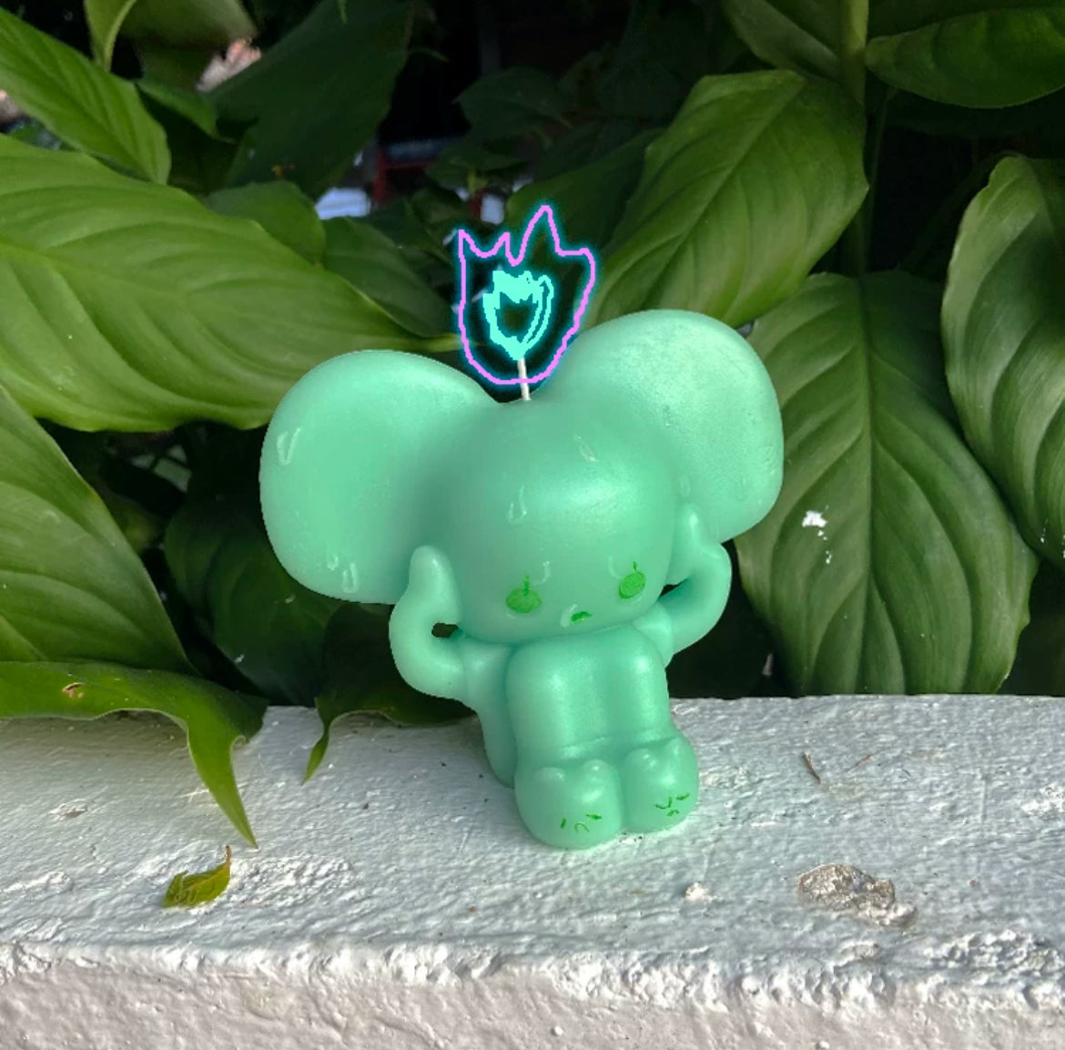 I Dont Wanna Listen Handmade Candle | Green | Cherry Blossom