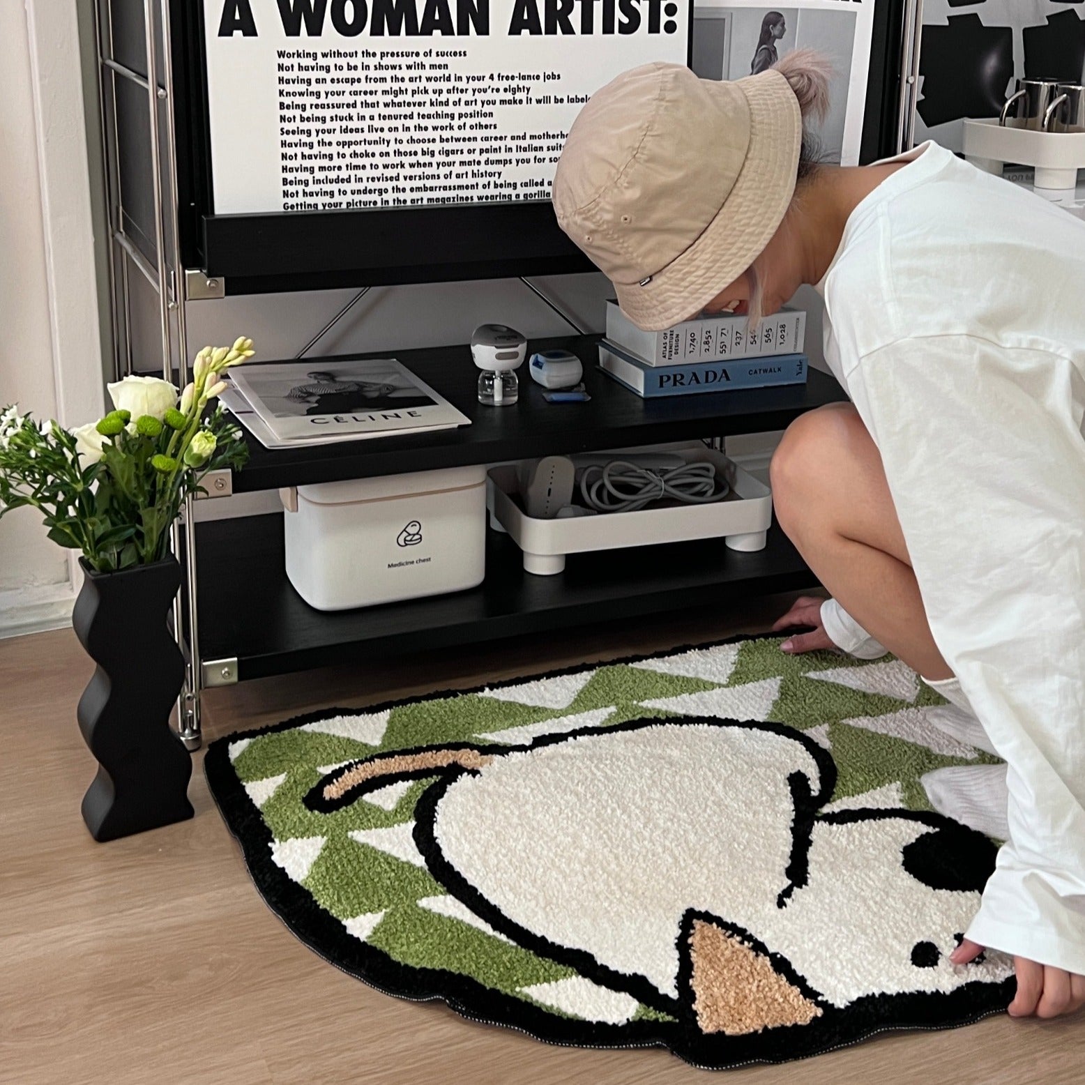 Tapis décoratif I Am Your Doggy, vert