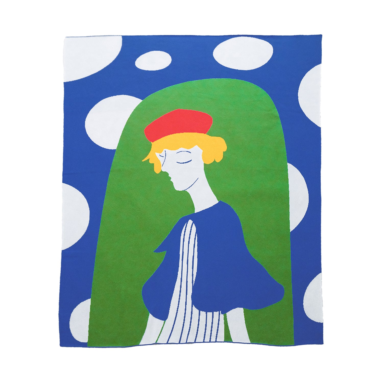 Jeté en coton bleu Cape Girly 